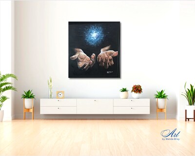 Let There be Light Art Original Custom Original Acrylic Painting Hand Painted from Photo with Certificate of Authenticity Art by Wanda Wra - image1